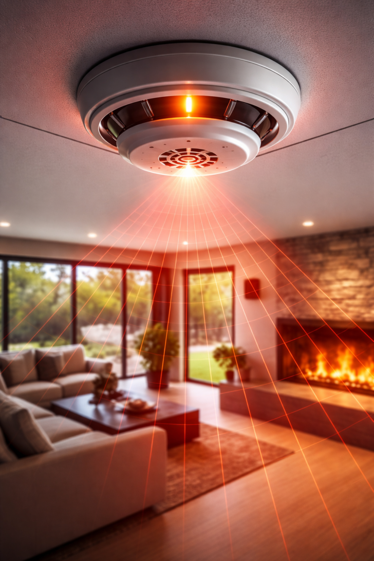 Smart smoke detectors with mobile fire alert notification and custom installation by Titan Techs.
